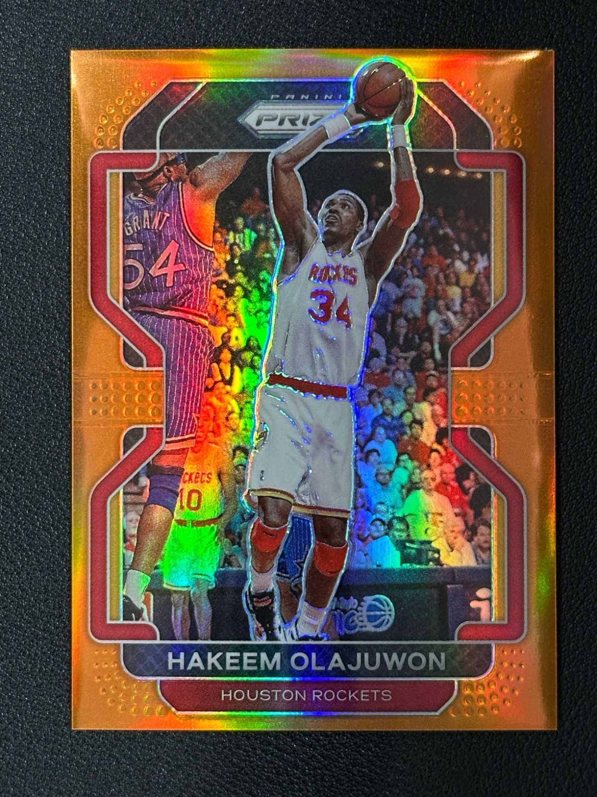 2021 Panini Prizm Hakeem Olajuwon Orange 46/49 Rockets#Z