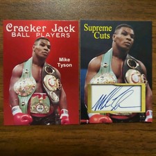2 IRON Mike Tyson Cracker Jack BOXING & SAMPLE Limited Edition Cards