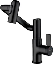 Lefton Rotatable Bathroom Faucet w Temp Display 3 Outlet Modes BF2204-3 *6028B1C