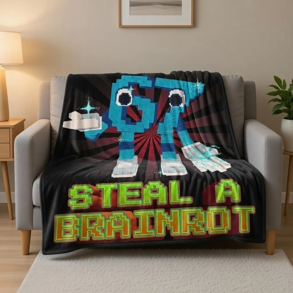 Funny Geometric Pattern Flannel Blanket Soft Modern Throw