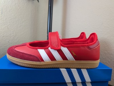 Size 8.5 Women's/7.5 Men's - Adidas Samba Jane Scarlet Gum W