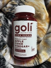 Goli Nutrition Zero Sugar Apple Cider Vinegar  Gummies SUGAR FREE 60 NO SUGAR