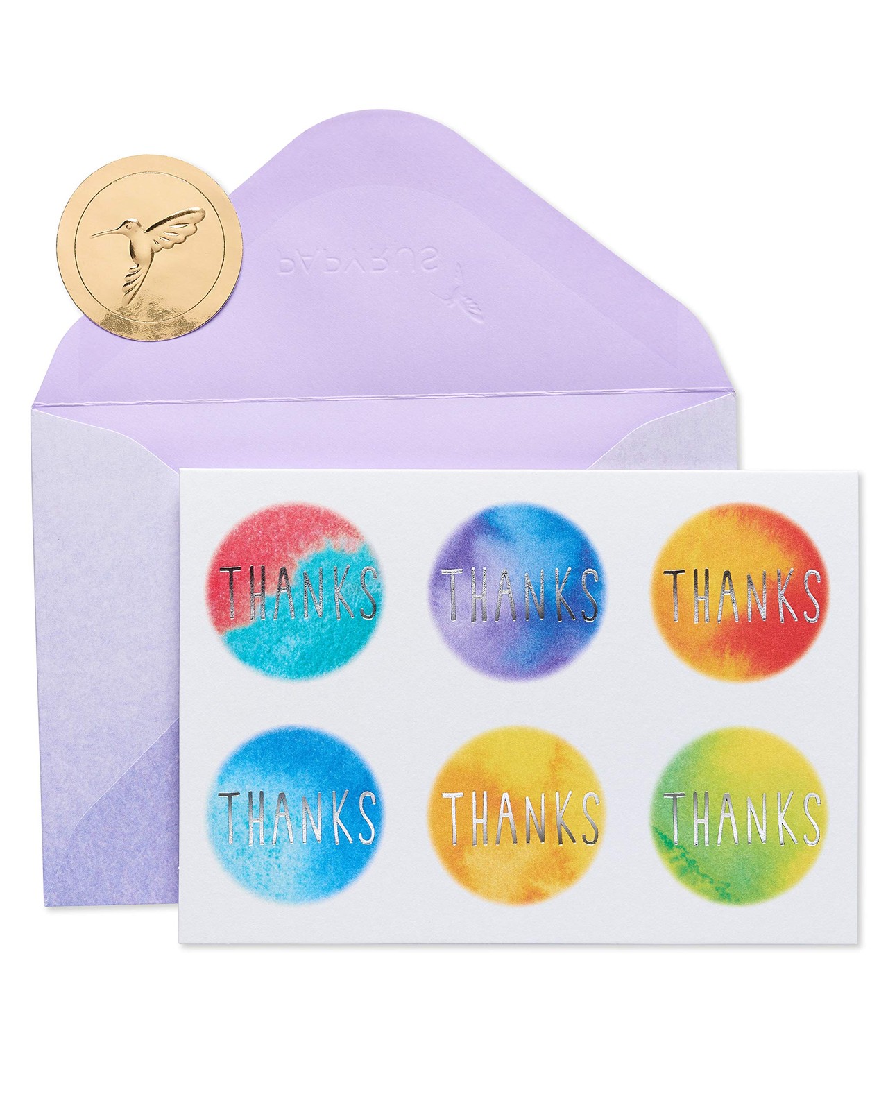 Papyrus Thank You Cards with Envelopes, Tie Dye 3.5 In. X 5 In., Dots