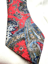Men's CAMDEN COURT Red and Blue Paisley Tie