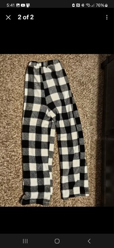 Forina Kids Black And White Plaid Pajamas Pants Large - Picture 2 of 2