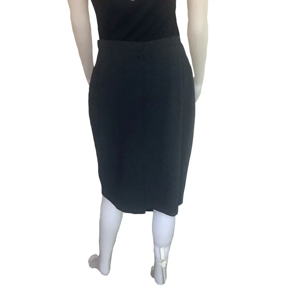 复古 20 世纪 90 年代 Emanuel Ungaro 灰色直筒铅笔裙 10 秘书学院风 — 第 3/4 张图片