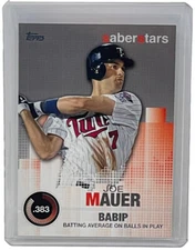 Joe Mauer 2014 Topps Saber Stars BABIP Insert Card Minnesota Twins #SST-11