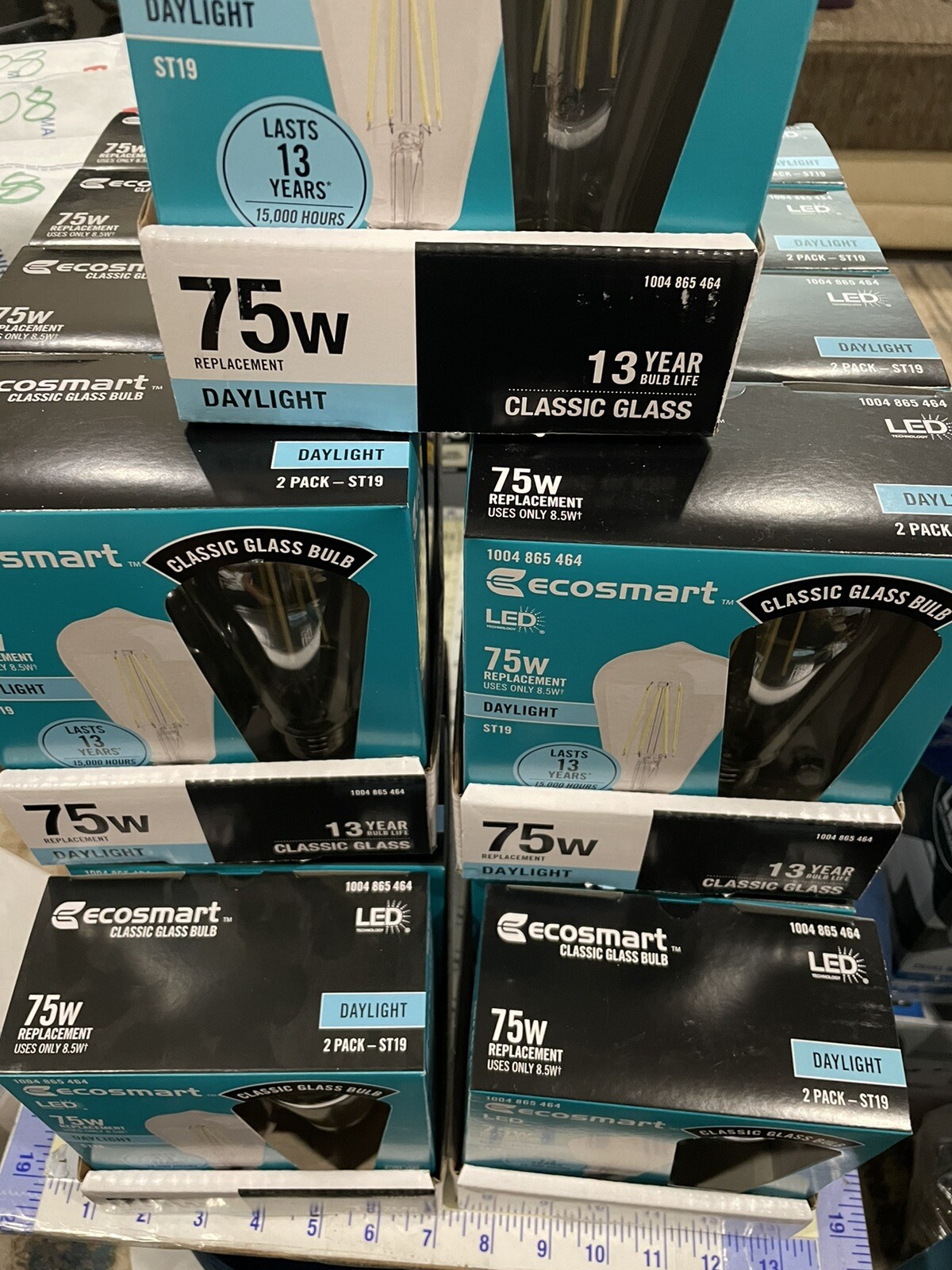 20X2PACK EcoSmart 75-Watt Equivalent ST19 Antique Edison LED Light Bulb Daylight