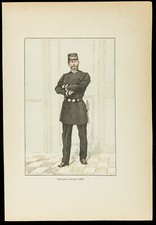 1896 - Hauptinspektor. Gravur Uniform Und Kostüm. Polizei Von Paris