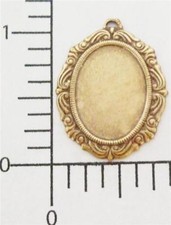 21573 2 Pc. Brass Oxidized 18x13 Setting Jewelry Finding