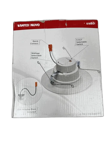 SATCO 5.6 in. Adjustable Watt CCT Stepped Baffle Dimmable LED Trim - Picture 10 of 10