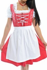 3pcs Authentic Oktoberfest Dirndl Dress German Bavarian Female Tracht "ROSE"