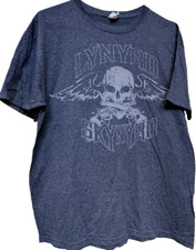 Lynyrd Skynyrd Skull w/Revolvers T-Shirt Size Large Rockabilia Unisex Band Retro