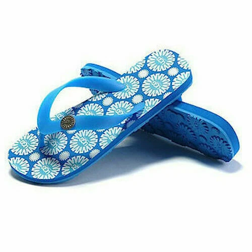 NIB NEW IN BOX UGG Australia Flare Flip Flop Sandals Shoes Adriaric Blue 5