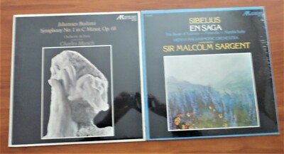 2 New Arabesque Lp 8010 Sibelius Sargent VPO & 8056 Brahms Munch Orchestra Paris