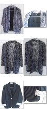 WOMEN'S BLAZER TOP COVER UP Black White Career Office Medium 3 Piece Lot
