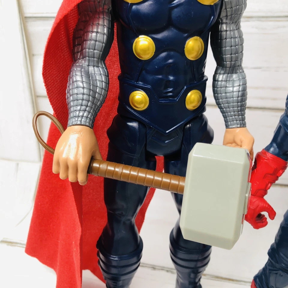Marvel Thor 12" Figura de Acción Capitán América 9" Lote de 2 Foto 4 de 4