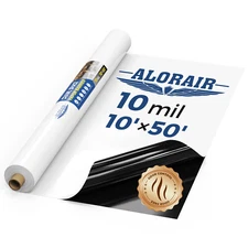 Alorair Crawl Space Vapor Barrier 10mil Film, 10'x50' Waterproof Reusable Film