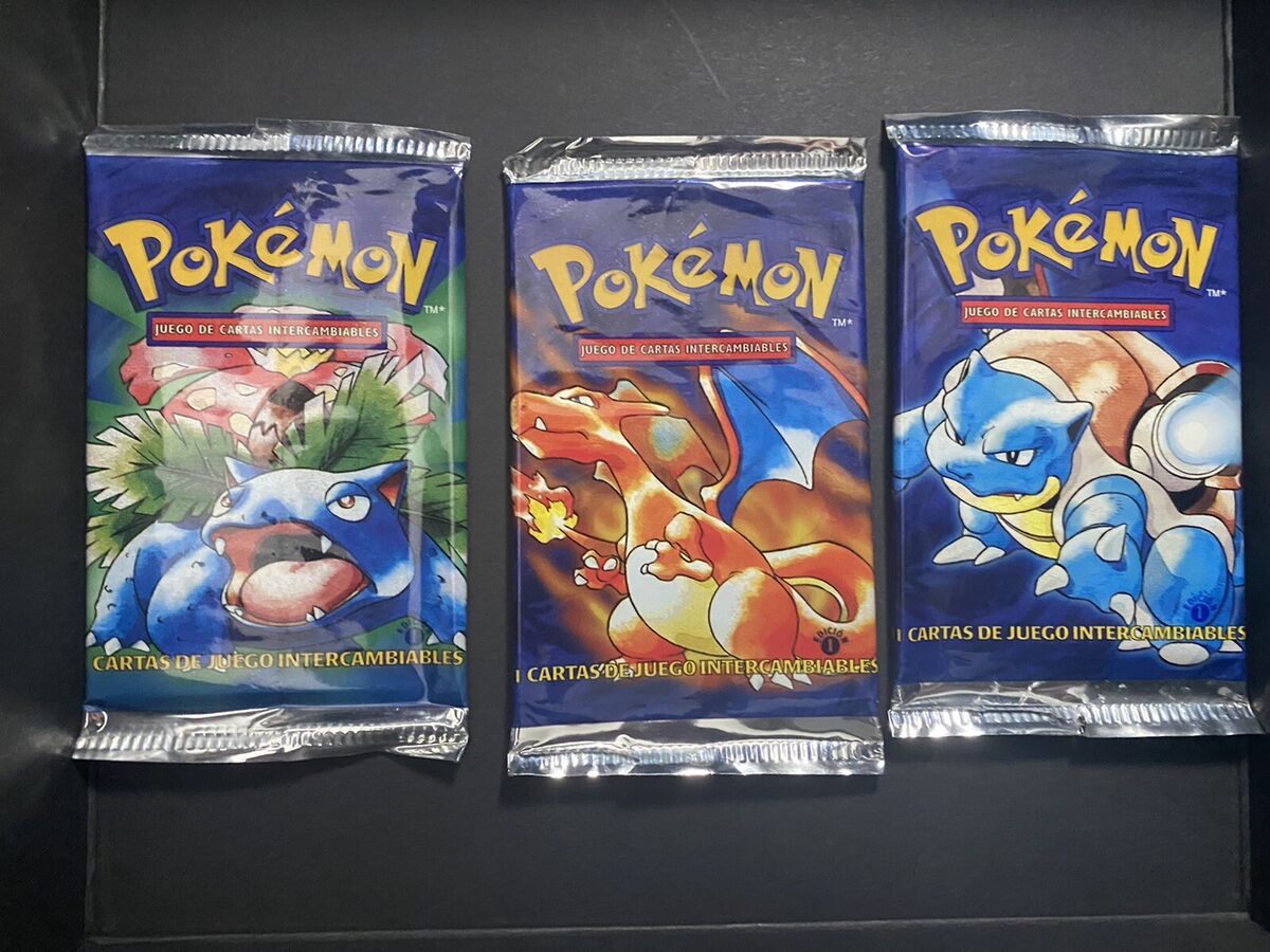 💎 (3) EMPTY 1st Edition Pokémon Base Set Spanish Packs - 1 of Each! 💎