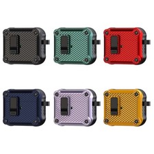 Carbon Fiber Pattern Magnetic Switch Earphone Cover Case Protector For Airpods