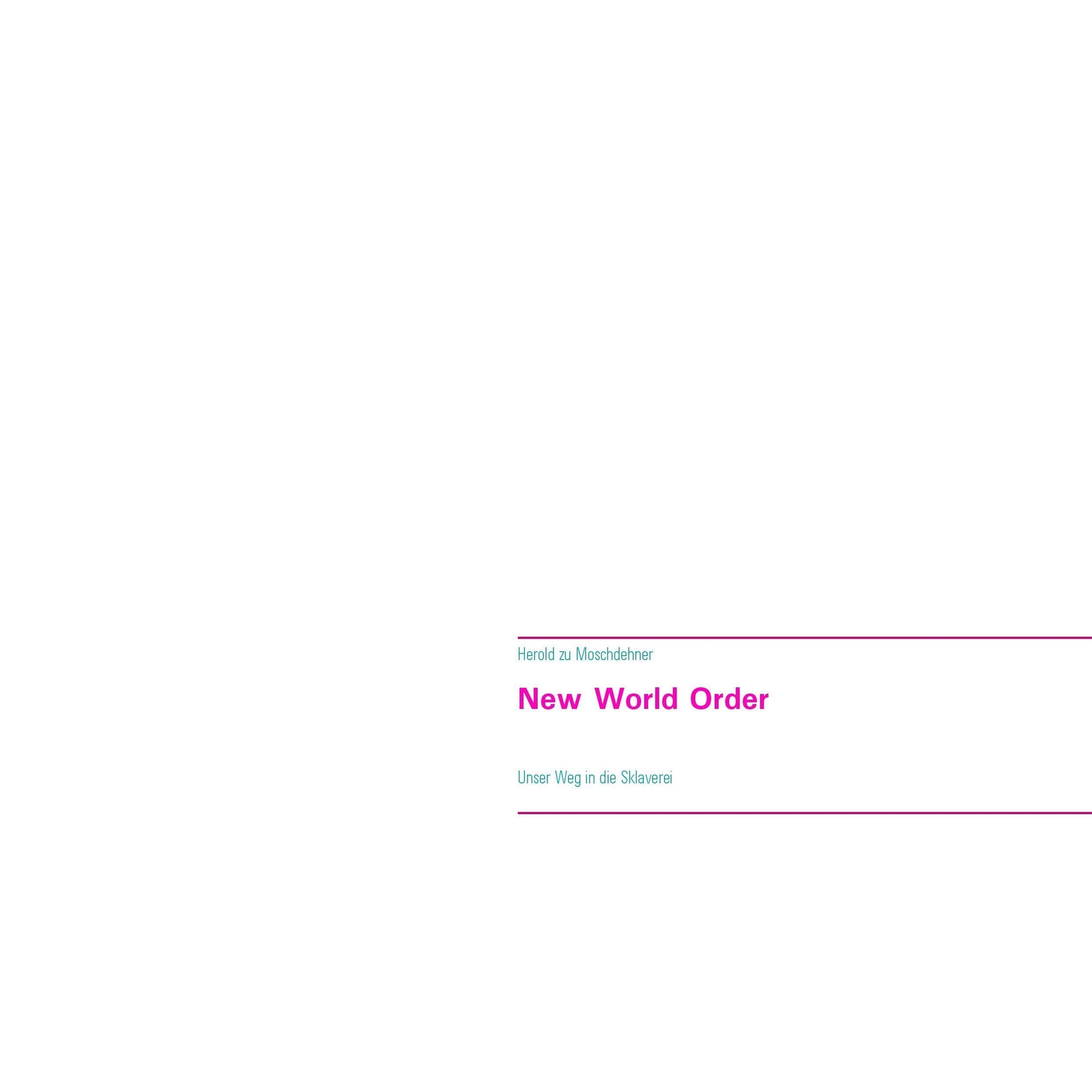 Thumbnail - Herold Zu Moschdehner | World Order | Taschenbuch | Deutsch (2014) |