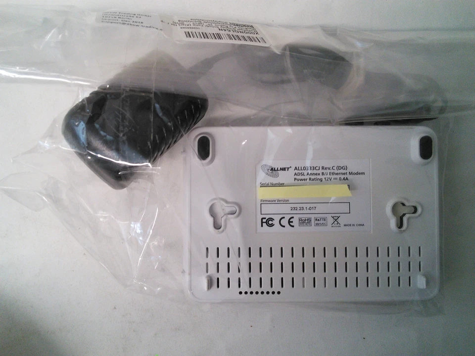 ALLNET ADSL/ADSL2+ Modem ALL0333CJ **ANNEX B / J Rev. C** Ethernet/Fast Ethernet - Bild 2 von 2