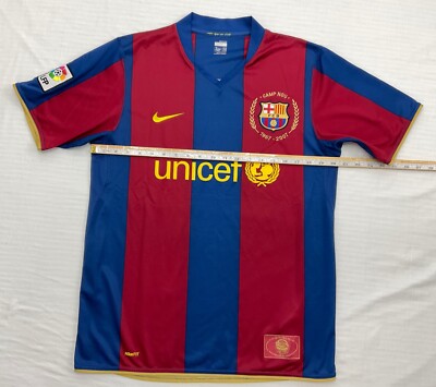 FC Barcelona 2007-2008 サッカーユニフォーム Nike Barcelona 2007 2008 Camp Nou 50th Anniversary Home Football