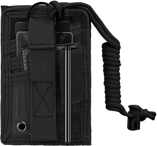 2PZ Porta Carte d'identità tattiche Hook&Loop Patch Badge Organizer - Cordino da collo NUOVO - Foto 11 di 24