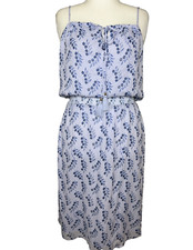 Tory Burch Silk Shelbee Dress 8 Spaghetti Strap Smocked Waist Summer Cottage NWT