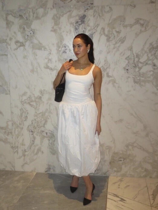 women's summer midi dress with sleeves Catamaran Midi Dress