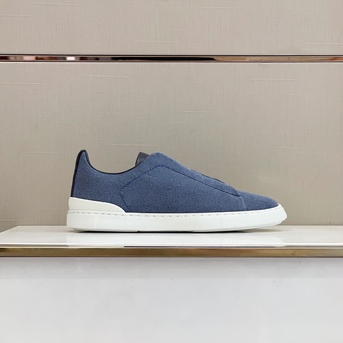 ermenegildo Zapatos Hombre Lona Elasticada Cruzada - Imagen 7 de 28