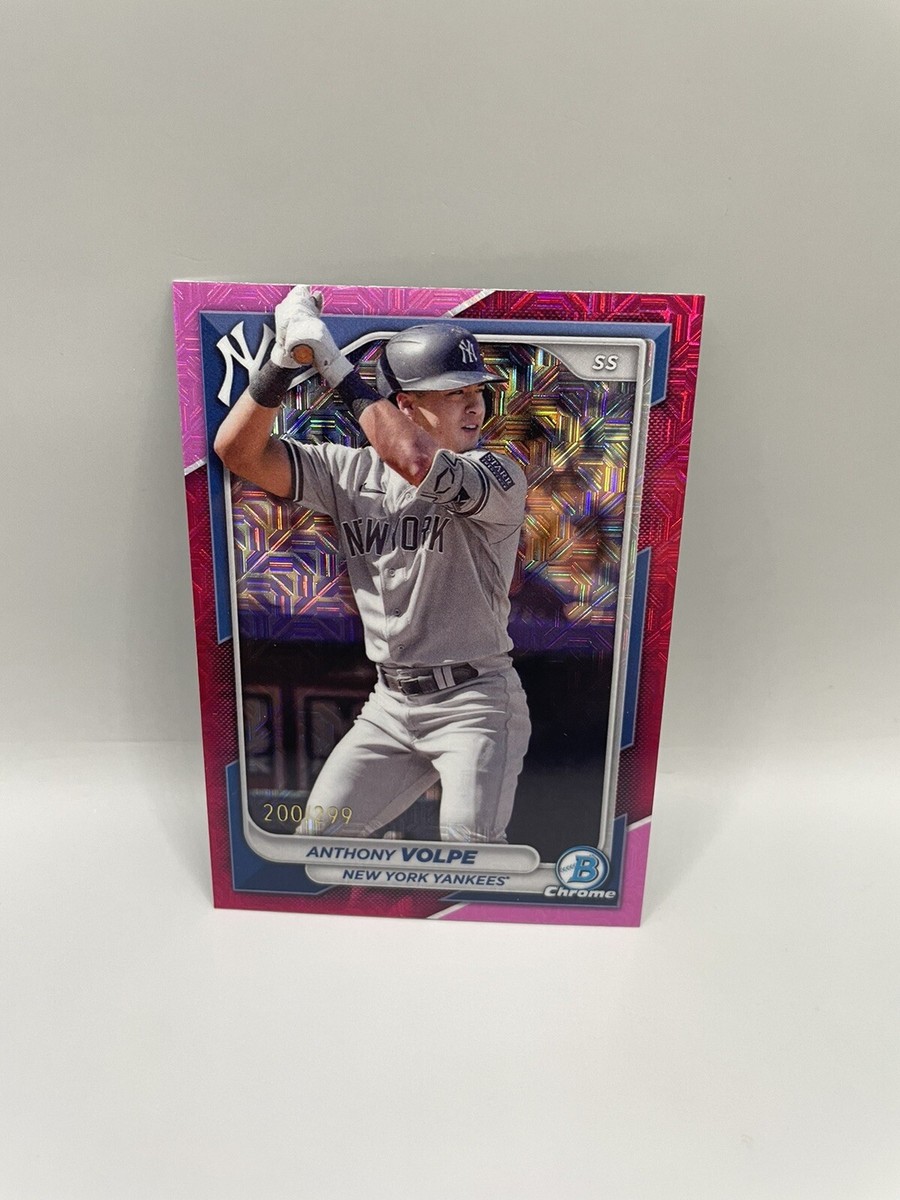 Anthony Volpe 2024 Bowman Chrome Pink Mojo Refractor /299 #76 