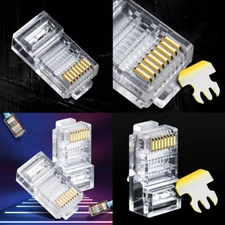 US 100Pc Non Pass Through Rj45 8p8c Modular Network Cable Connector Cat6/6a