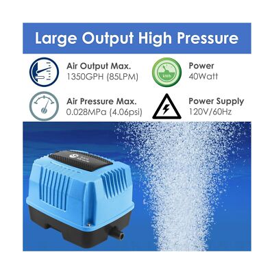 AquaMiracle Super Powerful Linear Air Pump AP-40/AP-60/AP-80 Pond
