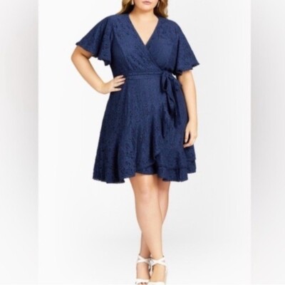 chinese dress ladies Montsand Blue Smocked Lace Maxi Dress main image 0