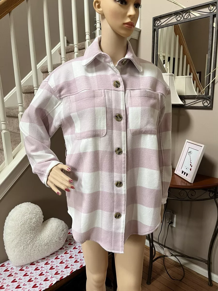 Pink checkered jacket top