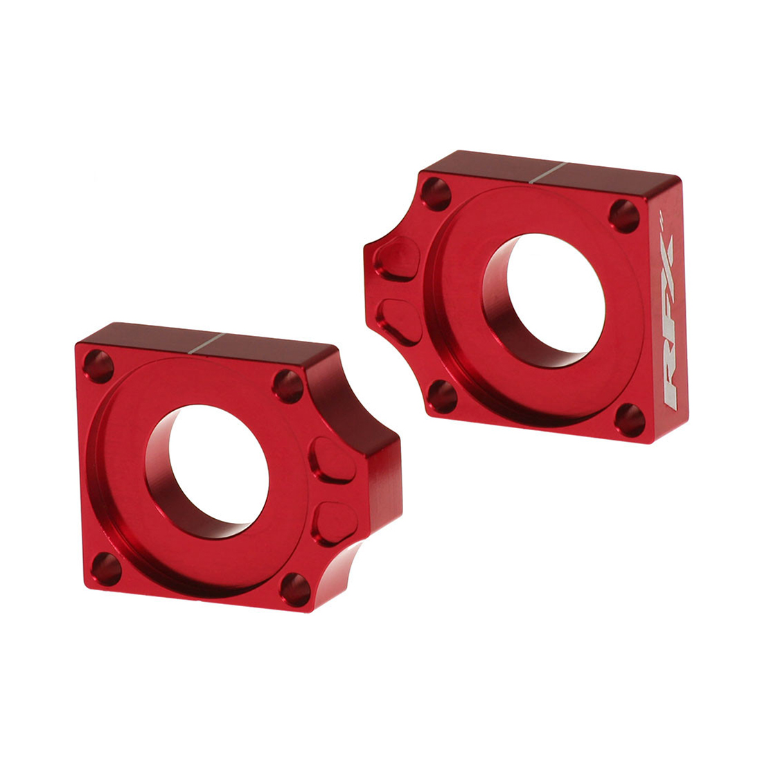 RFX Pro 2 Rear Axle Adjuster Blocks Gas Gas MC125-450 21-23 Red
