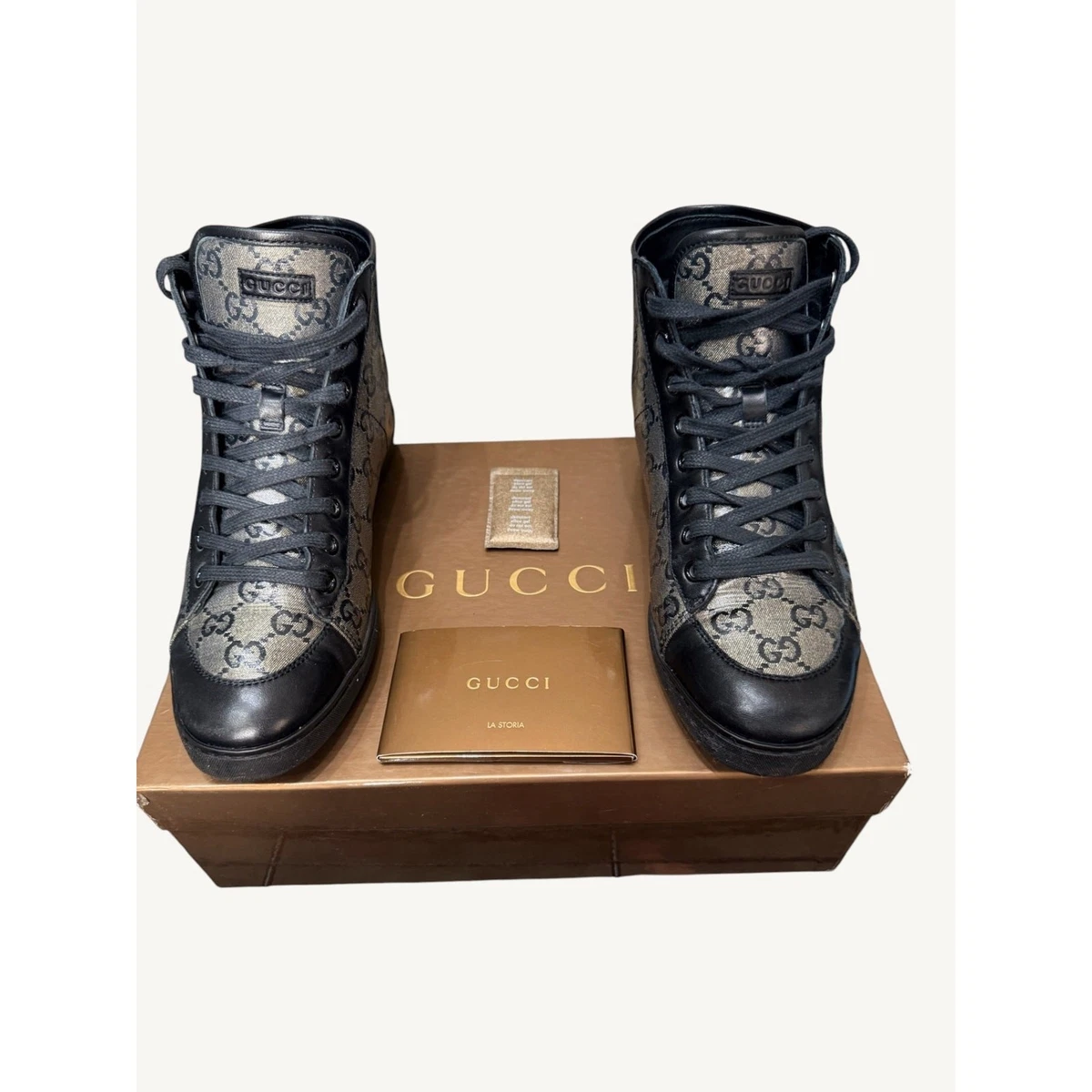 25+ Gucci Black Leather Athletic Shoes for Women for sale