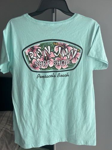Ron Jon Surf Shop Graphic T-shirt Women Large Blue Short Sleeve Pensacola Beach - Picture 4 of 7