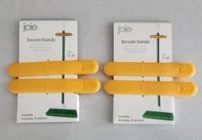 (2) JOIE Flexible Broom/Mop/Rake Bands Convenient Easy Storage Option 2 band set
