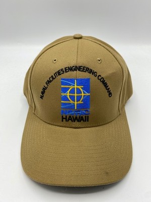 The Corps Naval Facilities Engineering Hawaii Beige Baseball Cap Hat One Size