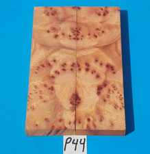 1 PAIR CAMPHOR BURL KNIFE SCALES~3/8" X 1-1/2" X 5"EACH PIECE~EXOTIC WOOD~LUMBER