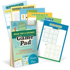 Knock Knock Roadtrip & Getaway On-The-Go Game Pad, Travel Car Activities Book f,