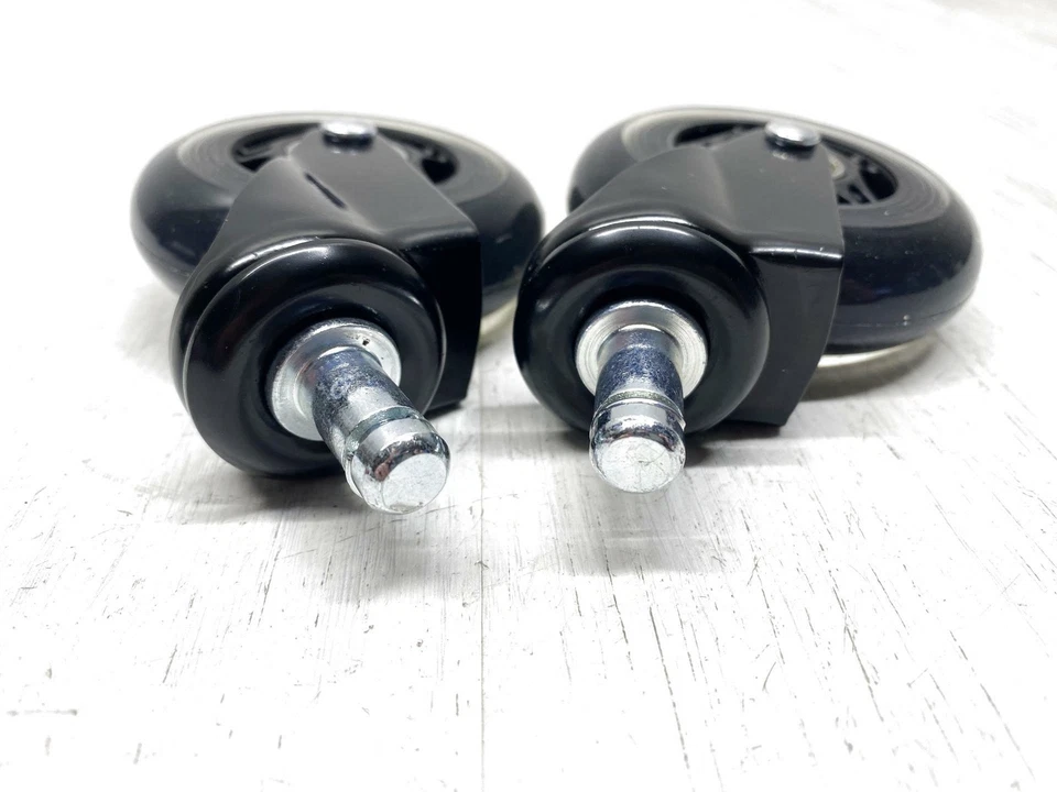 5 ruote in gomma di ricambio per sedie da ufficio 11 x 22 mm nere MERCE DI SE... - Immagine 3 di 4