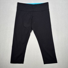 Lululemon Leggings Womens 8 Black Wunder Under Pull On Athletic Stretch Capri