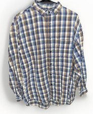 Vintage Guess Jeans Plaid Button Up Shirt Adult Large Blue Grunge 90s USA