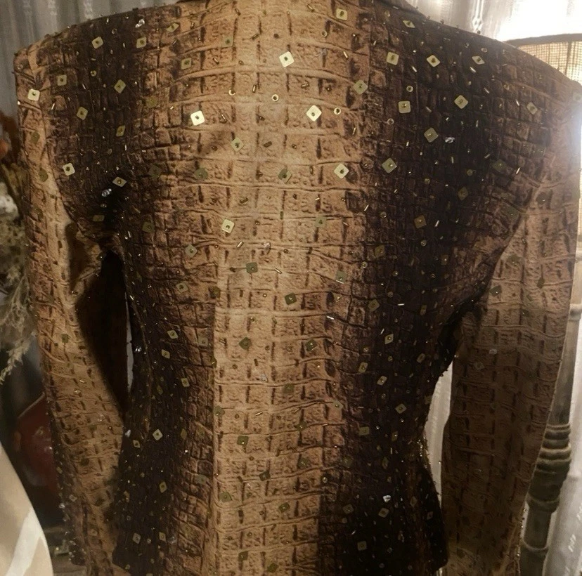 Vintage 80's Oleg Cassini Blazer and Bustier - Image 4 of 4