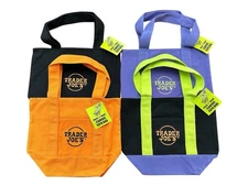NEW Limited Edition Trader Joe's Mini Halloween Canvas Tote Bag Set Of 4