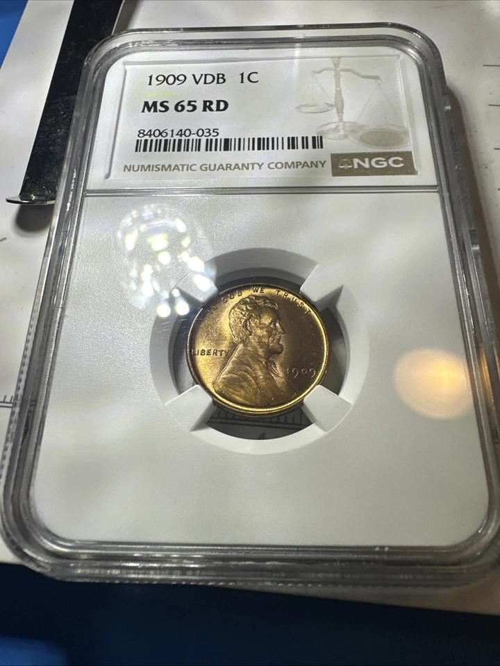 1909 VDB MS65 Lincoln Cent Wheat Penny, RED, NGC Mint State 65 RD ** Gorgeous! - Image 3 of 4