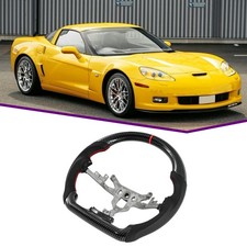 Red Stitching Carbon Fiber Steering Wheel For 2006-2011 Chevrolet Corvette C6 Us